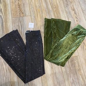 Elastic waist flare pants bundle
